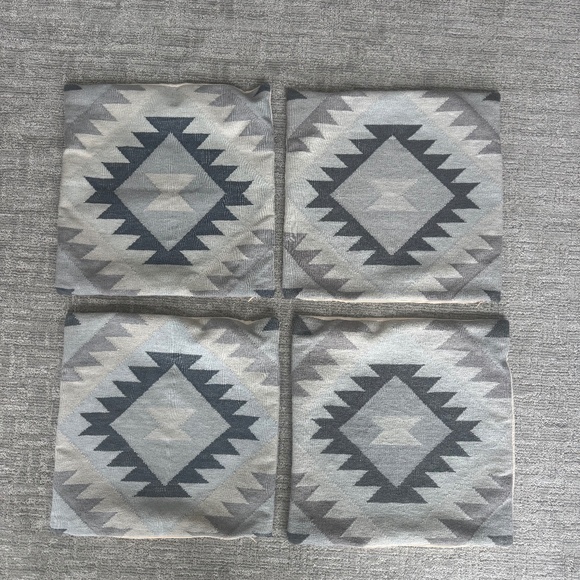 26” X 26” IKEA Wool Cotton Geometric Aztec Patterned Pillow Covers EUC - Picture 1 of 6